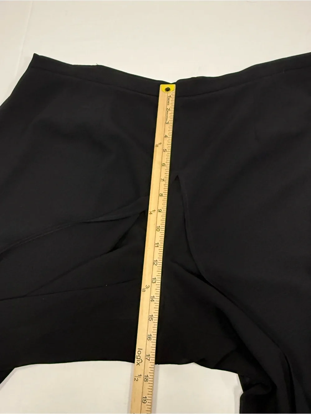 Vintage J.R. Nites Woman Black Polyester Chiffon Overlay Wide Leg Dress Pants 24